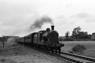 204 east of Kesh, Ireland with an up Bundoran Express service on Friday 28 Jun 1957 - J.J. Smith [044461]