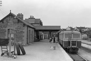 Railcar 15 at Donegal Station, Ireland with the 1.35pm Donegal - Ballyshannon service on Wednesday 03 Jul 1957 - J.J. Smith [044512]