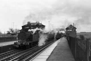 BR(E) F5 class 67202 at North Weald Station, Essex on Saturday 09 Nov 1957 - J.J. Smith [044674]