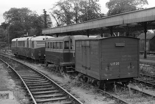 Railbus A & Railcar B at Enniskillen Station, Ireland on Sunday 12 Oct 1958 - J.J. Smith [044690]