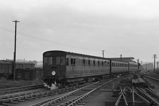 BR(S) H class 31518 at Angerstein Wharf, Greater London with the "RCTS London River Rail" Rail Tour on Saturday 29 Mar 1958 - J.J. Smith [044824]