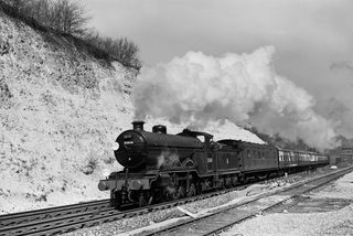 BR(S) Brighton Atlantic class 32424 'Beachy Head' at Star Lane, Surrey with the "RCTS Sussex Coast Limited" Rail Tour 10.25am Victoria - Newhaven on Sunday 13 Apr 1958 - J.J. Smith [044834]