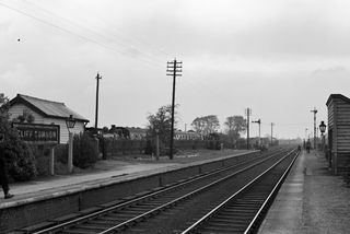 Cliff Common Station, Yorkshire with the "BLS Derwent Valley Light Railway" Rail Tour on Saturday 17 May 1958 - J.J. Smith [044846]