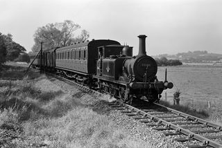 BR(S) Terrier class 32636 west of Wittersham Road, Kent with the 2.27pm Special Bodiam - Northiam on Saturday 13 Sep 1958 - J.J. Smith [045005]