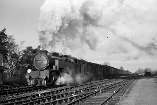 BR(S) W class 31920 at Tadworth, Surrey with the 10.28am Tattenham Corner - New Cross Gate service on Sunday 14 Dec 1958 - J.J. Smith [045076]