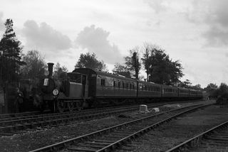 Class A1X DS680 at Tenterden Town Station, Kent with the "The Kent and East Sussex Special" Rail Tour on Sunday 18 Oct 1959 - J.J. Smith [045776]
