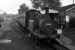 Class A1X DS680 at Tenterden Town Station, Kent with the "The Kent and East Sussex Special" Rail Tour on Sunday 18 Oct 1959 - J.J. Smith [045779]