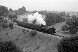 BR 7400 class 7421 in Wiltshire with the 1.05pm Swindon Town - Marlborough service on Saturday 08 Jul 1961 - J.J. Smith [045886]