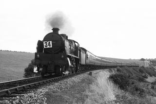 BR(S) U1 class 31898 in Wiltshire with the 3.26pm Portsmouth Harbour - Swindon Town service on Saturday 15 Jul 1961 - J.J. Smith [045909]