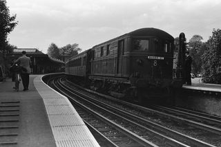 LT Class MET Bo-Bo 8 'Sherlock Holmes' at Rickmansworth, Hertfordshire on Saturday 09 Sep 1961 - J.J. Smith [045979]