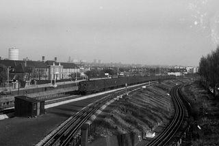 Wood Lane, Shepherds Bush, Greater London with the 11.10am Special Ashtead - High Wycombe on Saturday 04 Nov 1961 - J.J. Smith [046047]