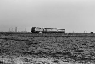 Class 33 D6553 between Stoke Junction and Allhallows, Kent with the 1.06pm Gravesend - Allhallows service on Saturday 02 Dec 1961 - J.J. Smith [046056]