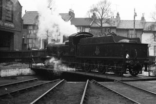 BR Dukedog class 9017 at Brighton Shed, East Sussex on Thursday 15 Feb 1962 - J.J. Smith [046072]