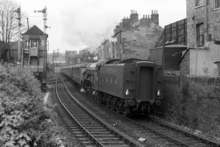 BR(E) A3 class 60103 'Flying Scotsman' at Tunnel Junction, Southampton, Hampshire with the "GMRS Isle of Wight Special" Rail Tour 12.30pm Southampton Central - Eastleigh on Saturday 18 May 1963 - J.J. Smith [046451]