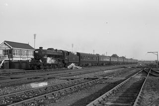 BR(M) 5MT class 45434 at Salfords, Surrey with the 7.00pm Brighton - Nuneaton service on Sunday 02 Jun 1963 - J.J. Smith [046453]