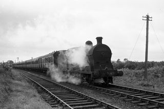 43 north of Strabane, Ireland with the 7.00am Newry - Londonderry service on Saturday 10 Aug 1963 - J.J. Smith [046494]