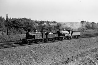 BR CR123 & BR(S) T9 class 30120 at Sweet Hill, East Sussex on Sunday 15 Sep 1963 - J.J. Smith [046549]