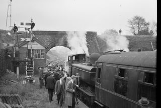 BR 5700 class 9678 at Neath Riverside, Glamorgan with the "SRC Y Ddraig Goch" Rail Tour on Saturday 21 Nov 1964 - J.J. Smith [046902]