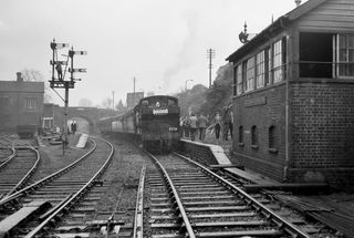 BR 5700 class 9678 at Neath Riverside, Glamorgan with the "SRC Y Ddraig Goch" Rail Tour on Saturday 21 Nov 1964 - J.J. Smith [046903]