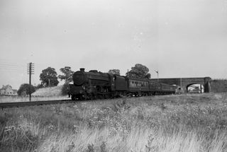 BR(M) 5MT class 44858 at Quainton Road, Buckinghamshire with the 4.38pm Marylebone - Nottingham service on Saturday 27 Aug 1966 - J.J. Smith [047526]