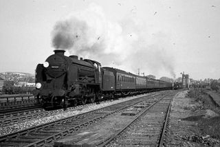 BR(S) Schools class 30929 'Malvern' at Lewes, East Sussex with a down Boat Train service on Saturday 07 May 1949 - J.J. Smith [047654]