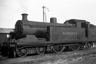 BR(S) I3 class 32021 at Eastbourne Shed, East Sussex on Sunday 14 Aug 1949 - J.J. Smith [047857]