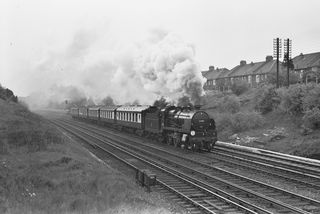 BR(S) N1 class 31880 at Forest Hill, Greater London with the 12.46pm to Tattenham Corner on Saturday 29 May 1954 - C. Hogg [048009]