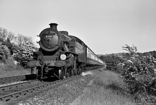BR(M) 4P class 42105 at Oxted Line, Surrey circa 1952 - C. Hogg [048060]