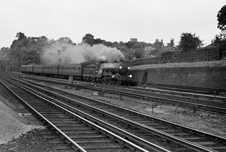 BR(S) Brighton Atlantic class 32421 'South Foreland' near South Croydon, Greater London with a down Oxted line service circa 1952 - C. Hogg [048064]