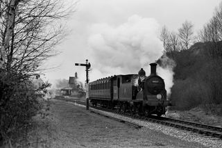 BR(S) M7 class 30027 at Midhurst, West Sussex with the 10.40am from Petersfield on Saturday 01 Jan 1955 - C. Hogg [048263]