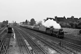 BR(S) H15 class 30484 near Wimbledon, Greater London with the 10.10am Esher - Waterloo empty stock service on Saturday 18 Jun 1955 - C. Hogg [048312]