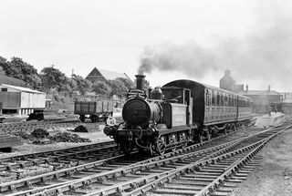 Class A1X DS377 at Kemp Town, East Sussex with the "SLS Kemp Town" Rail Tour on Saturday 23 Jun 1956 - C. Hogg [048360]