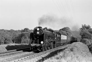 BR(S) Schools class 30928 'Stowe' near Frant, East Sussex with the 5.10pm Hastings - Charing Cross service on Monday 21 May 1956 - C. Hogg [048421]