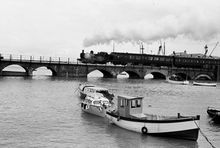 BR 5700 class 4610 at Folkestone Harbour, Kent with a Relief Boat Train on Easter Saturday 16 Apr 1960 - C. Hogg [048630]