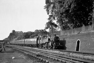 BR Std 4MT class 80094 at South Croydon, Greater London with the 6.15pm London Bridge to Tunbridge Wells West on Wednesday 28 Jun 1961 - C. Hogg [048762]