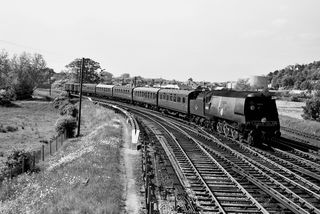 BR(S) Battle of Britain class 34055 'Fighter Pilot' at Lewes East Box, East Sussex on Sunday 10 Jun 1962 - C. Hogg [048856]