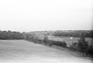 BR(S) King Arthur class 30798 'Sir Hectimere' near Ravensbourne, Greater London with the 1.46pm Victoria - Ramsgate service on Saturday 31 Aug 1957 - C. Hogg [048972]