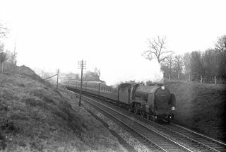 BR(S) Schools class 30925 'Cheltenham' at Mountfield Halt, East Sussex with the 12.16pm Cannon Street - Hastings service on Saturday 12 Apr 1958 - C. Hogg [049018]