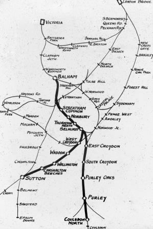 Diagram of Sutton and Coulsdon Extensions on 1900 - 1930 - J.J. Smith [049248]
