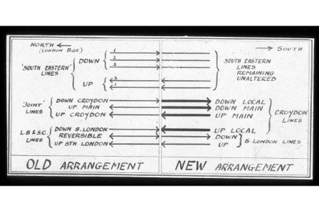Diagram of Re-Arrangement of London Bridge Lines on 1900 - 1930 - J.J. Smith [049258]