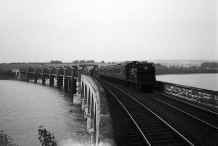BR(S) M7 class 30036 at Tavy Viaduct, Devon on Friday 04 Sep 1959 - A. Postlewaite [050297]