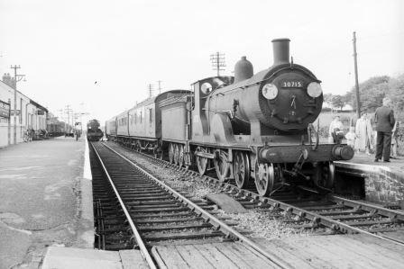 BR(S) T9 class 30715 at Halwill Junction, Devon on Tuesday 01 Sep 1959 - A. Postlewaite [050331]