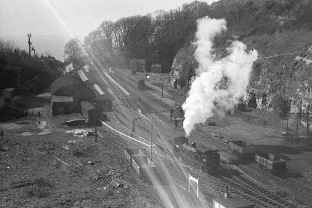 BR O2 class W28 'Ashey' at Ventnor, Isle of Wight on Thursday 14 Apr 1960 - A. Postlewaite [050434]