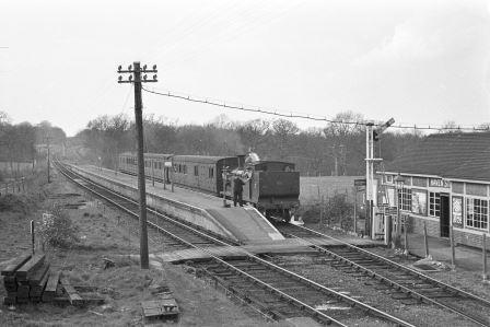 BR O2 class W17 'Seaview' at Havenstreet Station, Isle of Wight on Easter Saturday 16 Apr 1960 - A. Postlewaite [050472]