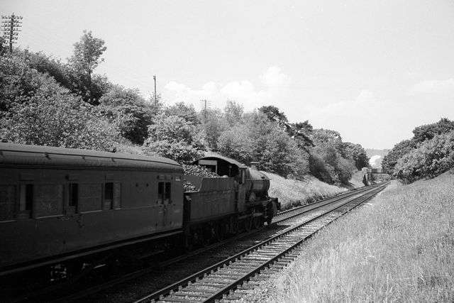BR Manor class 7813 'Freshford Manor' at Reigate, Surrey with a Redhill - Reading service on Friday 07 Jun 1963 - A. Postlewaite [051474]
