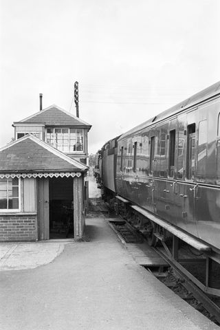 BR(S) West Country class 34029 'Lundy' at Shillingstone, Dorset on Wednesday 10 Jul 1963 - A. Postlewaite [051535]