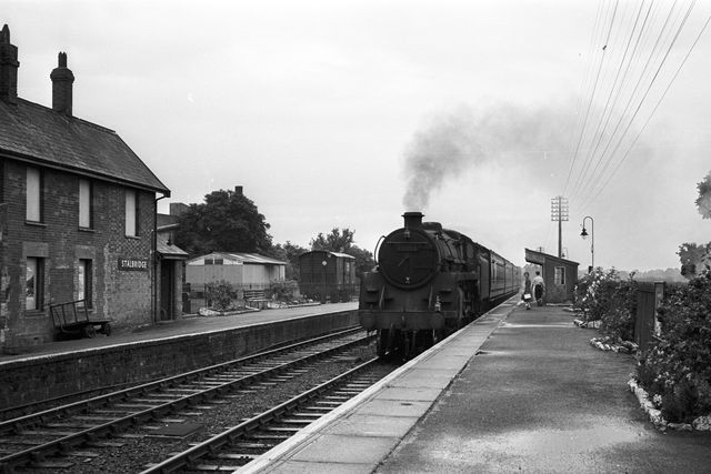 BR Std 5MT class 73054 at Stalbridge, Dorset on Wednesday 10 Jul 1963 - A. Postlewaite [051549]