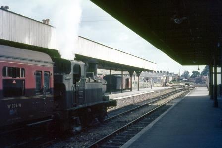 BR 1400 class 1442 at Tiverton Junction Station, Devon in July 1964 - A. Postlewaite [052041]