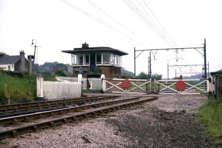 Worsborough Dale Crossing & Signal Box, Cumbria on Saturday 15 Jun 1974 - J.J. Smith [060534]