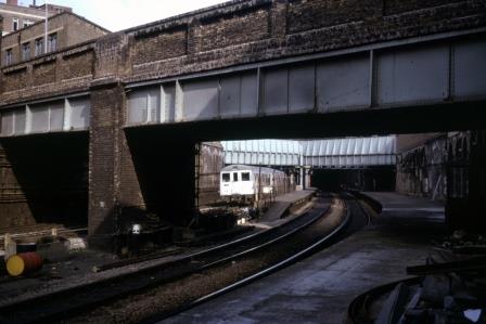 King's Cross, Widened Lines Station, Greater London with an Eastbound Circle Line service on Monday 14 Jun 1976 - J.J. Smith [060670]